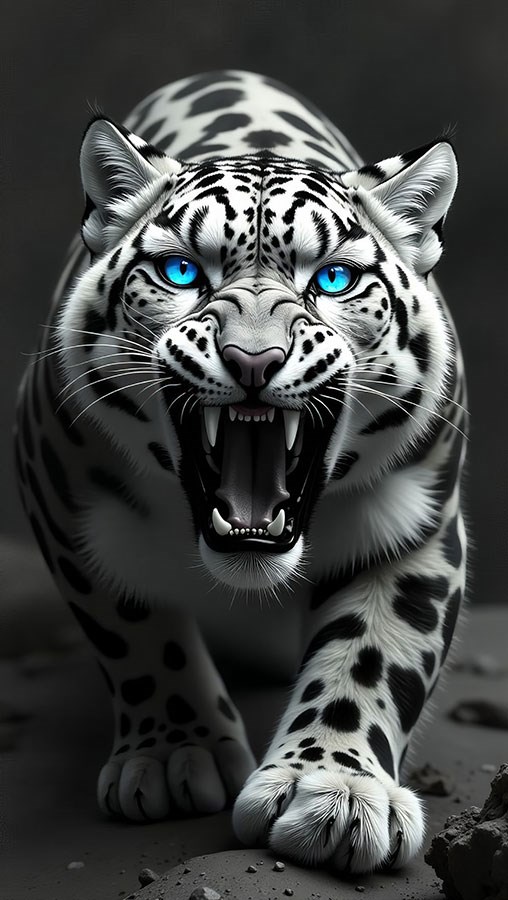 Blauwogige Jaguar Afbeelding Behang 