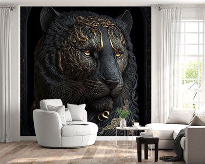 3D Black Panther-look behang