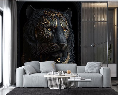 3D Black Panther-look behang