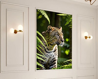 Jaguar tussen de struiken behang