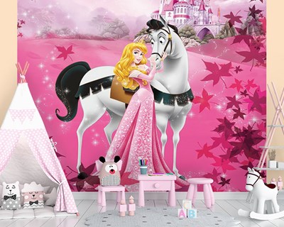 Prinses Aurora-thema behang 