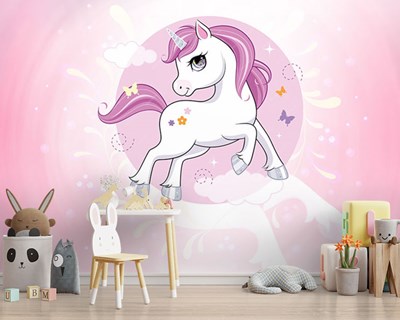 Unicorn-behang voor kinderkamers 
