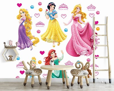 Disney Princesses-thema behang 