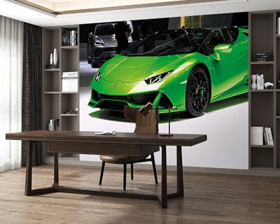 Groene Lamborghini-behang