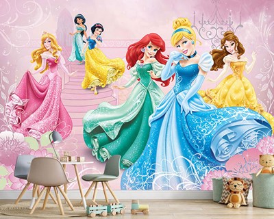 Disney-prinsessen met afbeeldingen behang