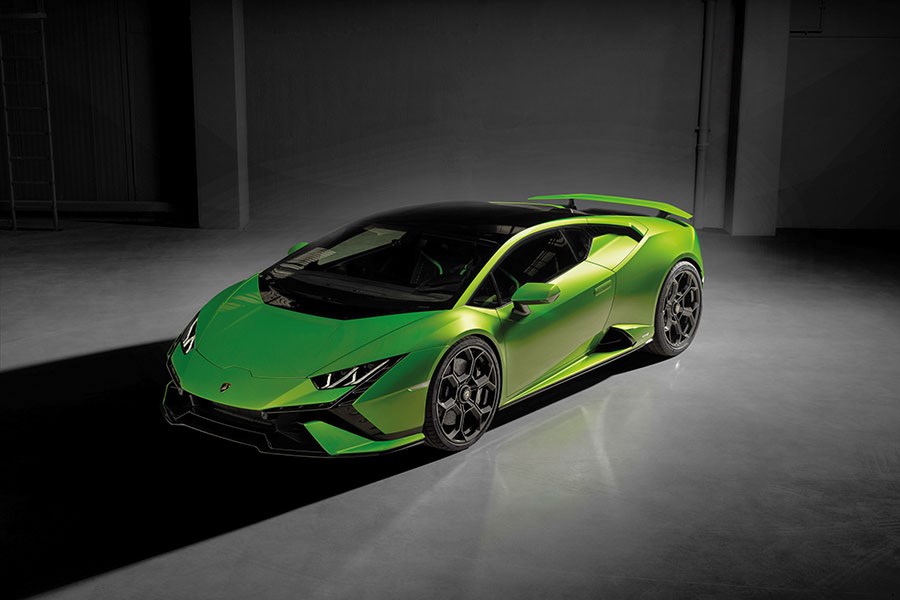 Groene Lamborghini Huracan-behang