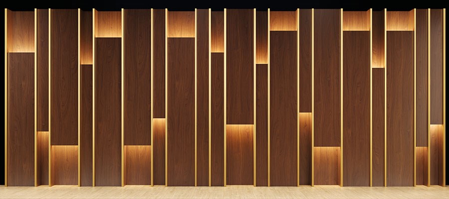 Houten paneelontwerp behang