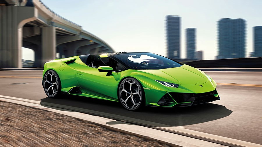 Groene Lamborghini-thema behang