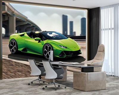 Groene Lamborghini-thema behang