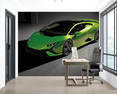 Groene Lamborghini Huracan-behang