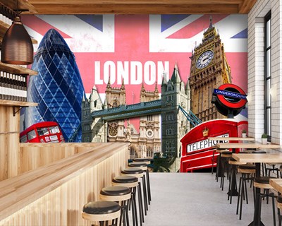 Londense symbolen behang