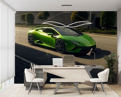 Groene Lamborghini-behang 