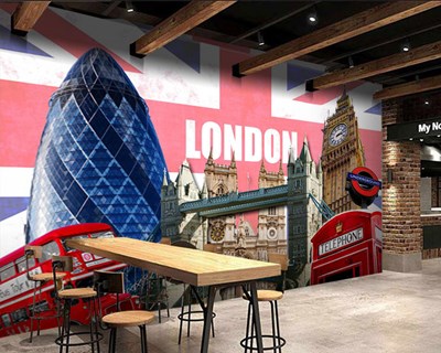 Londense symbolen behang