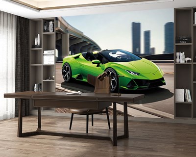 Groene Lamborghini-thema behang