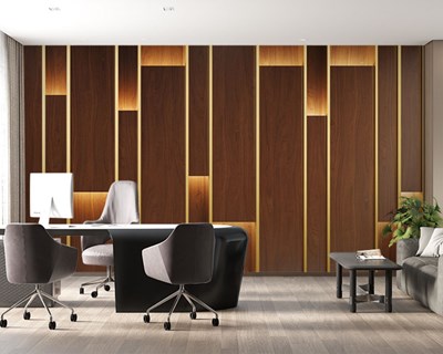 Houten paneelontwerp behang
