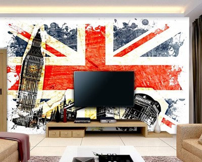 Londen Symbolen Thema Behang