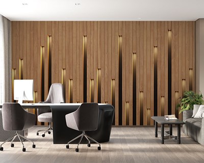 Houten LED-paneelbehang 