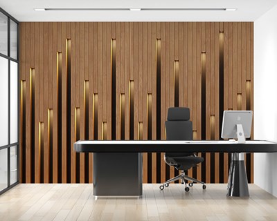 Houten LED-paneelbehang 