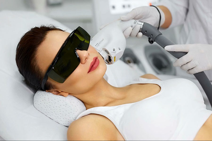 Gezicht Laser Epilatie Thema Behang