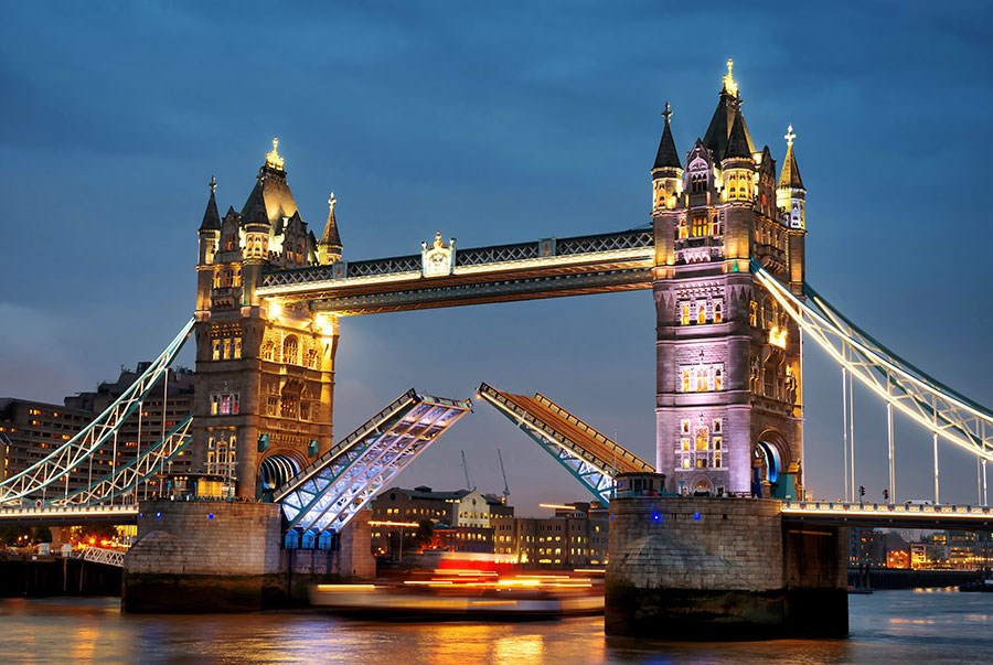 Behang met uitzicht op de Tower Bridge in Londen