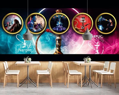Behang voor een waterpijpcafé
