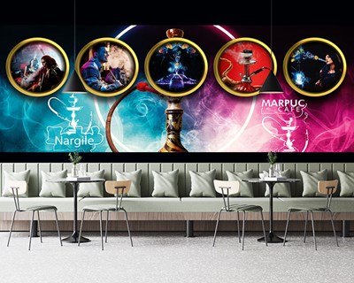 Behang voor een waterpijpcafé