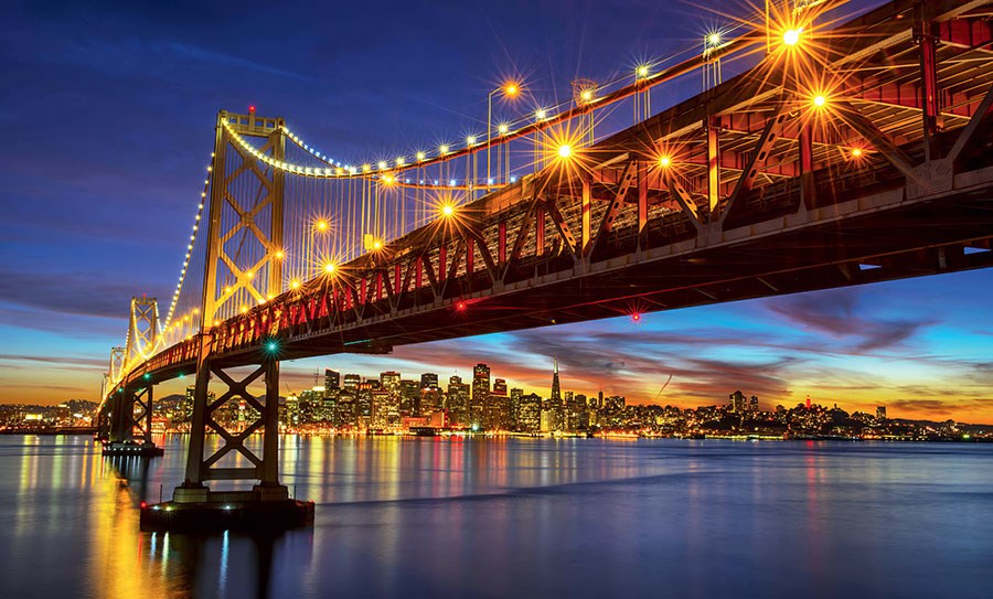 San Francisco Brugverlichting Behang