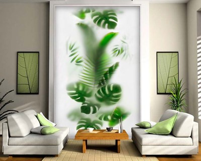 Artistieke tropische plantenbehang