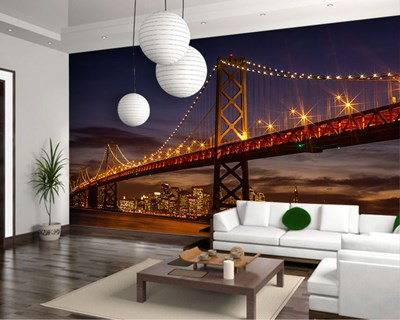 San Francisco-brug met uitzicht op behang