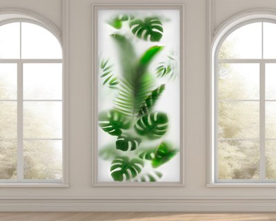 Artistieke tropische plantenbehang