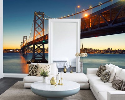 San Francisco-brug met avondzicht-behang