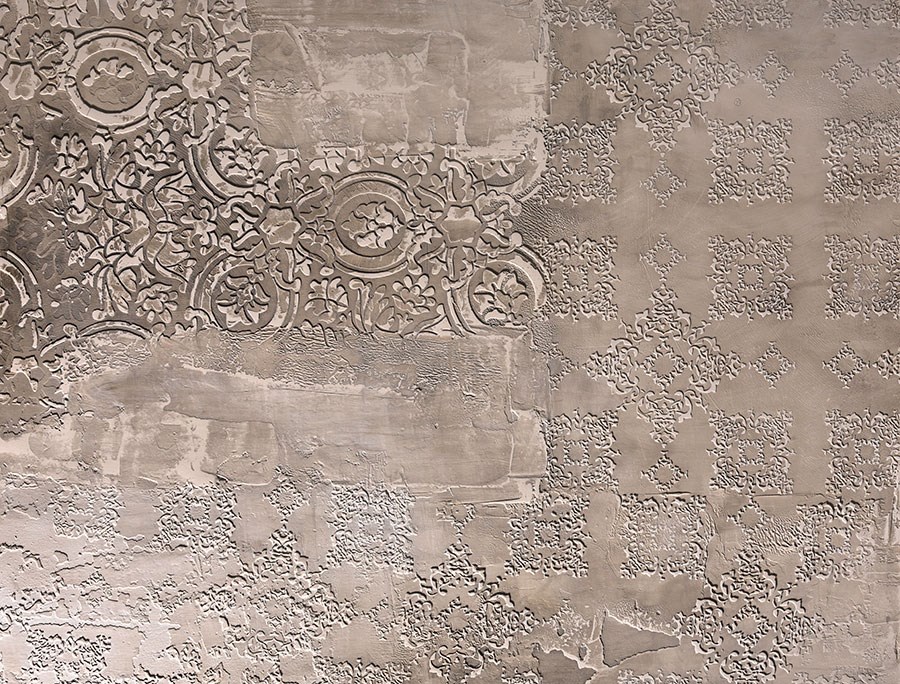 Versleten motief decoratief behang