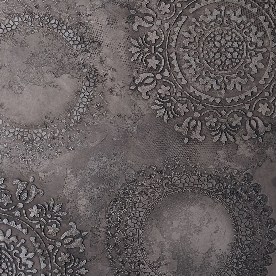 Cirkelvormig bloemmotief behang