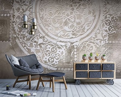 Geometrisch motief behang