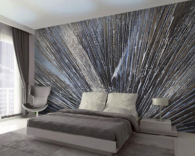 Decoratief gestreept behang