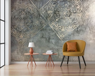 Decoratief behang met bloemmotief