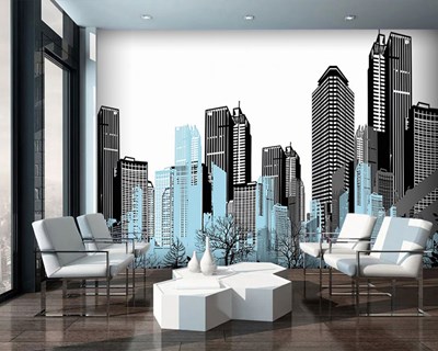 Wolkenkrabber Architectuur Tekeningen Behang