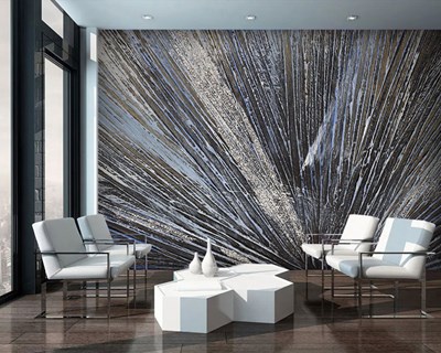 Decoratief gestreept behang