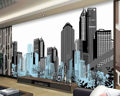 Wolkenkrabber Architectuur Tekeningen Behang