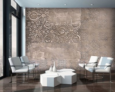 Versleten motief decoratief behang