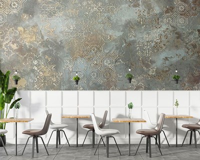 Antiek reliëfbehang 