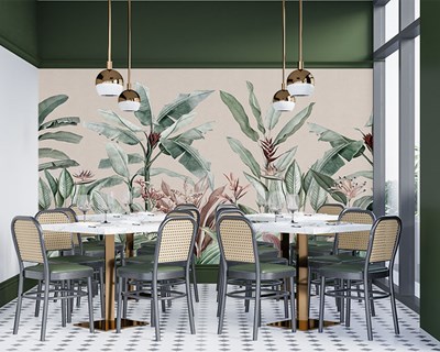 Exotische tropische plantenbehang