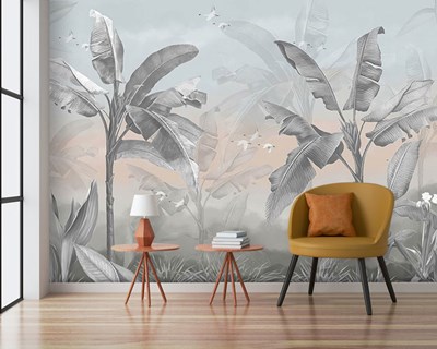 Tropische plantenbladeren behang