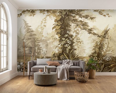 Panoramisch bos behang met afbeeldingen
