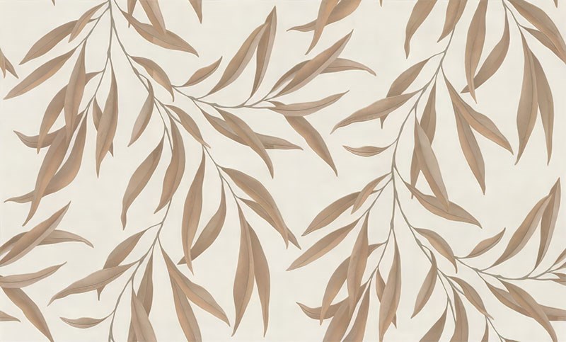 Natuurlijk bladmotief behang