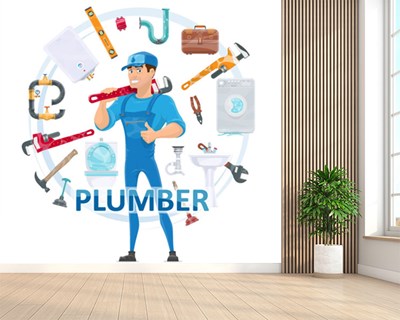 Installatiegereedschap-thema behang