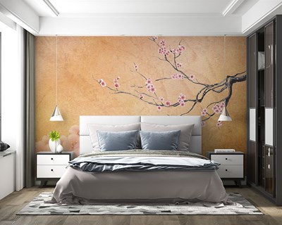 Japanse kersenbloesem-thema behang