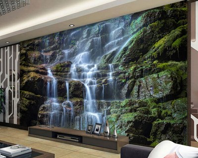 Realistische watervalachtergrond