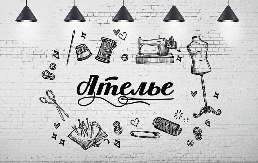 Modespecifiek behang met kledingthema