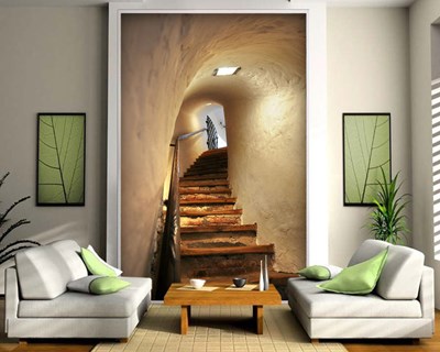 Historische stenen trapbehang